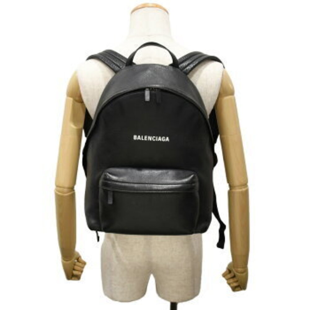 Balenciaga Everyday Backpack black leather logo - Picture 8 of 9